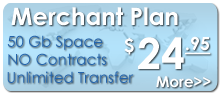Merchant Hosting Package. Click for more information